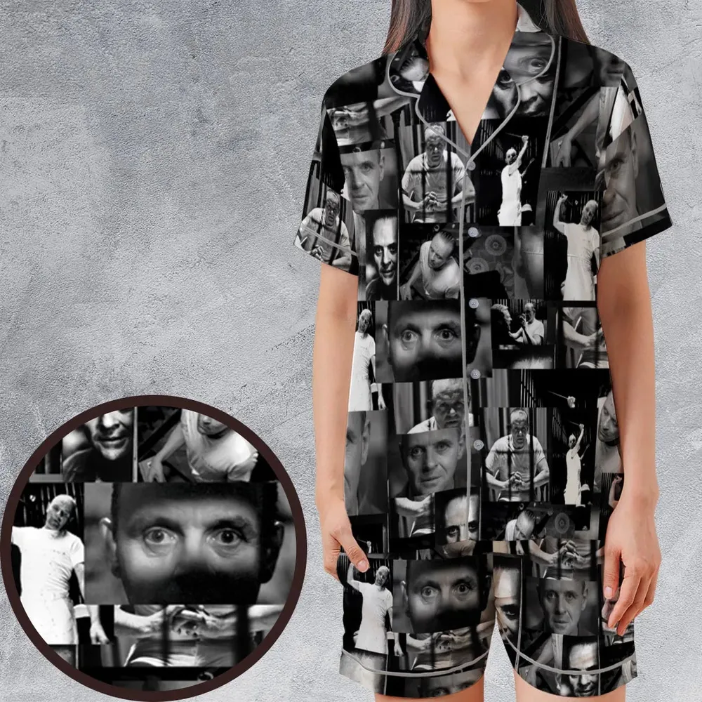 Hannibal Lecter The Silence of the Lambs Satin Short-Sleeve Pajamas Set - 1