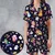 Satin Short-Sleeve Pajamas Set - K54TCDPV - 1
