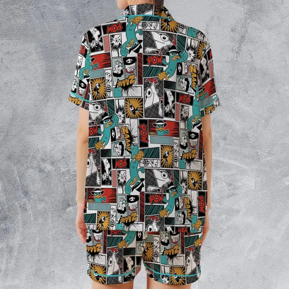 Zaaap! Phineas and Ferb Satin Short-Sleeve Pajamas Set - 2