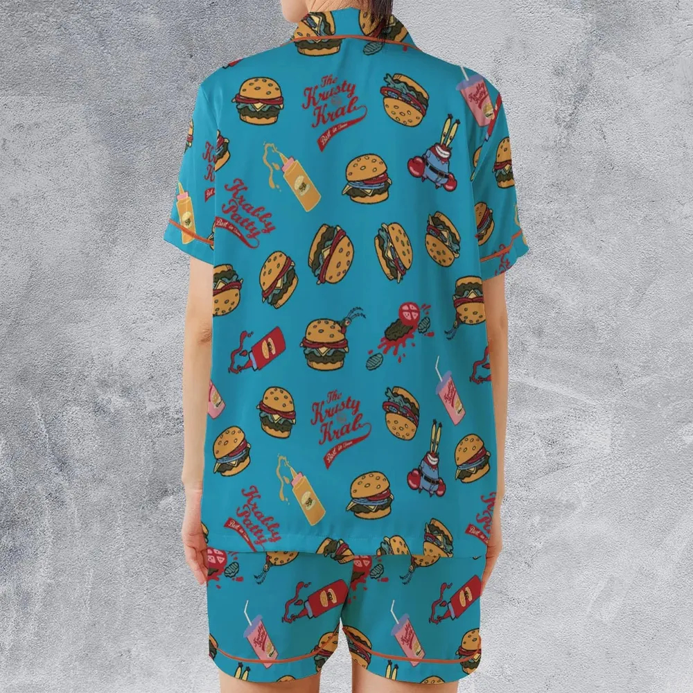 Spongebob Krabby Patty SpongeBob SquarePants Satin Short-Sleeve Pajamas Set - 2