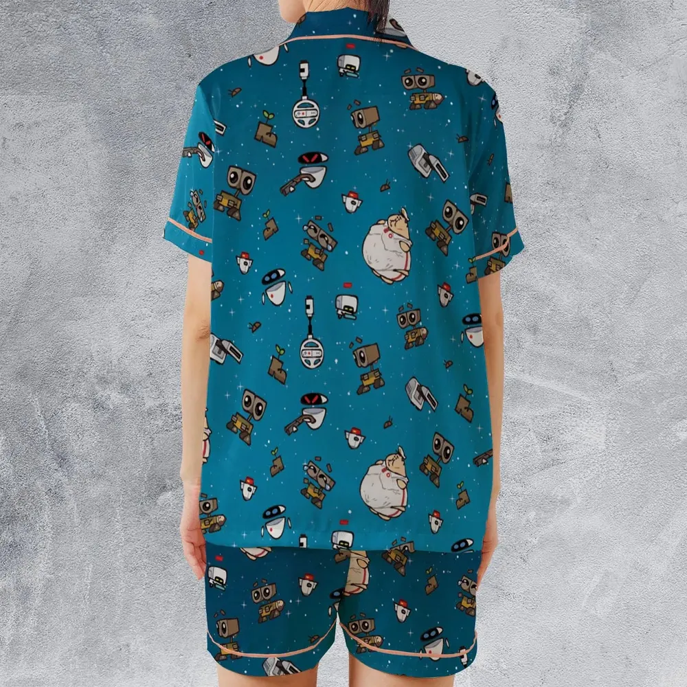 Space Vibes Wall-e Satin Short-Sleeve Pajamas Set - 2