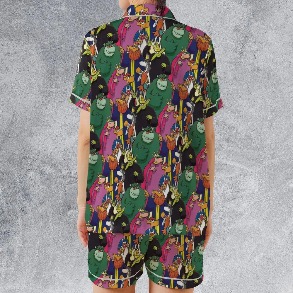 Muzzy in Gondoland Satin Short-Sleeve Pajamas Set - 2