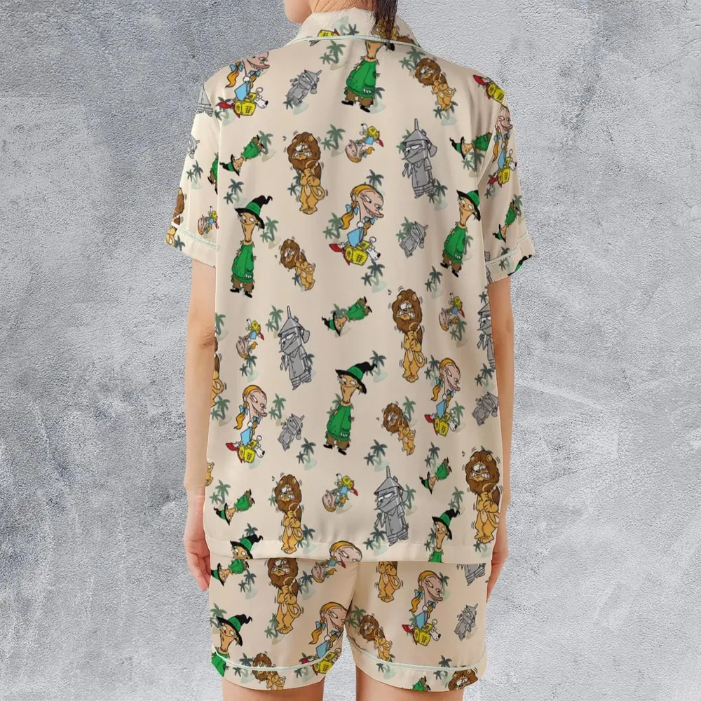 Cartoon Mashup Ed, Edd n Eddy Satin Short-Sleeve Pajamas Set - 2
