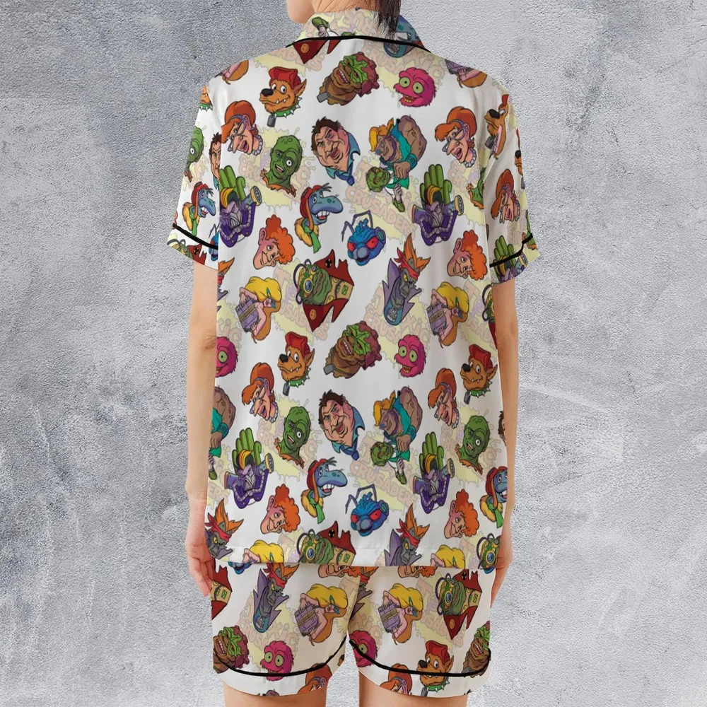Mutant Merch Toxic Crusaders Satin Short-Sleeve Pajamas Set - 2