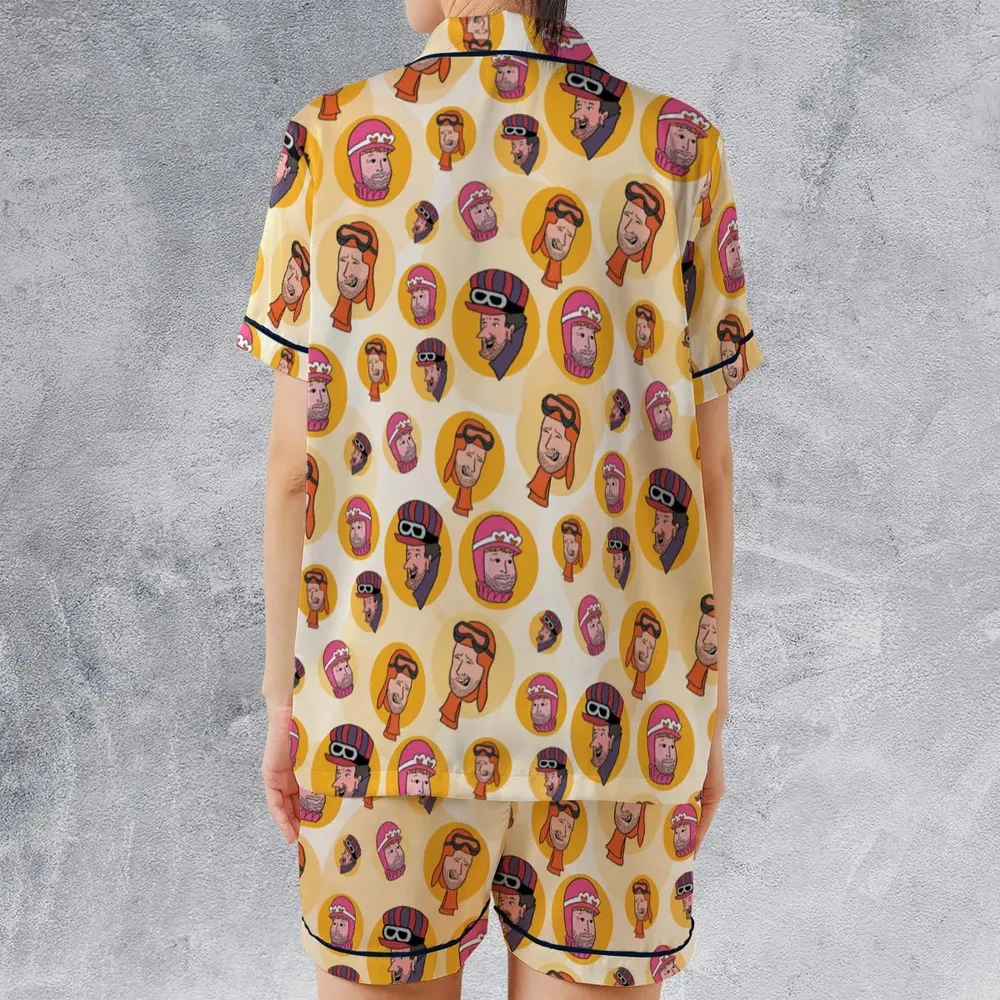No More Jockeys Wacky Jockeys Satin Short-Sleeve Pajamas Set - 2