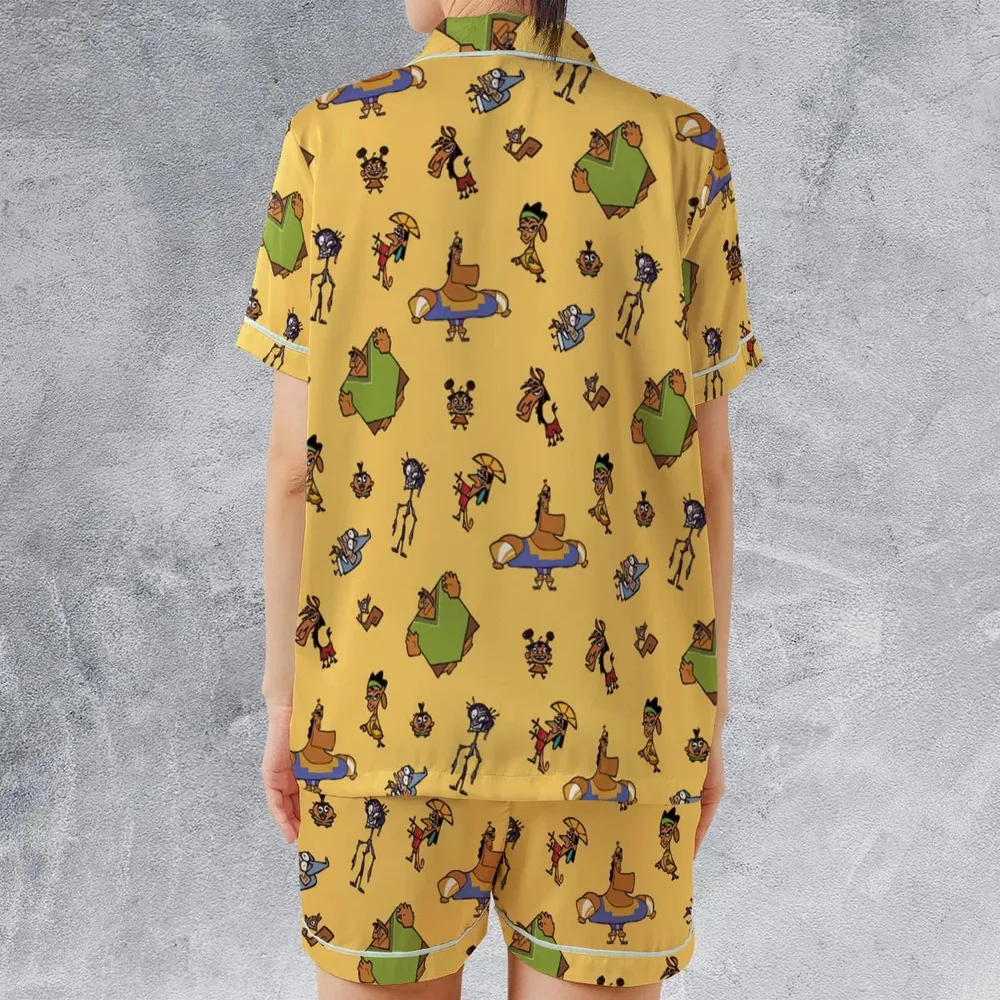 Groovy Threads The Emperor's New Groove Satin Short-Sleeve Pajamas Set - 2