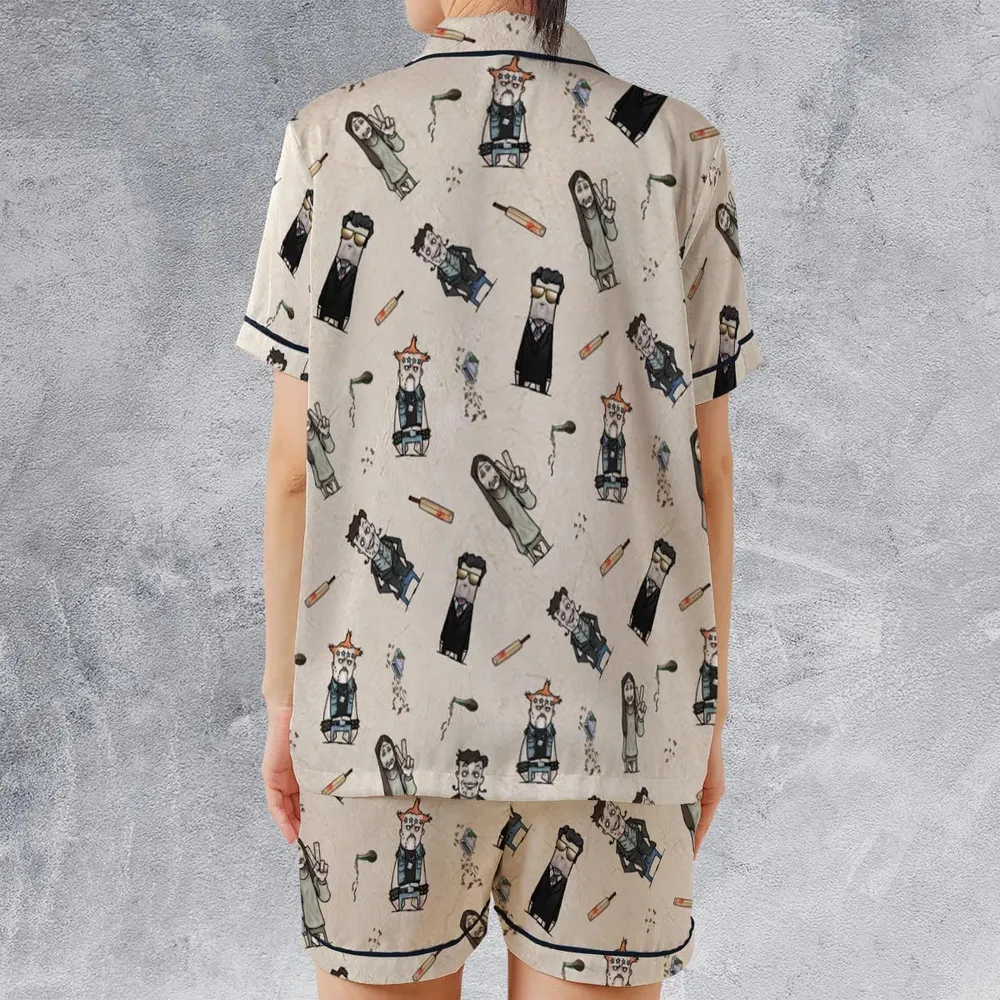 80s Madness The Young Ones Satin Short-Sleeve Pajamas Set - 2
