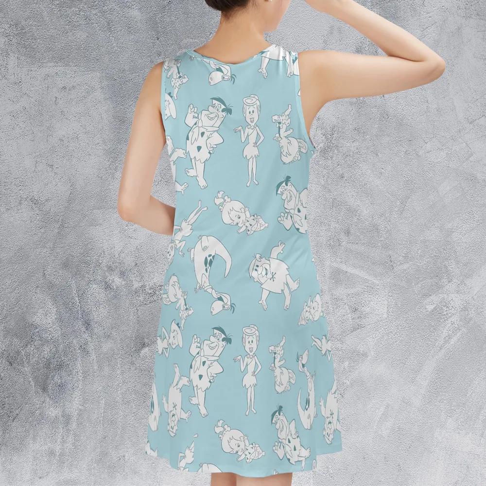 Flintstones Tonal Characters Sleeveless Dress - 3