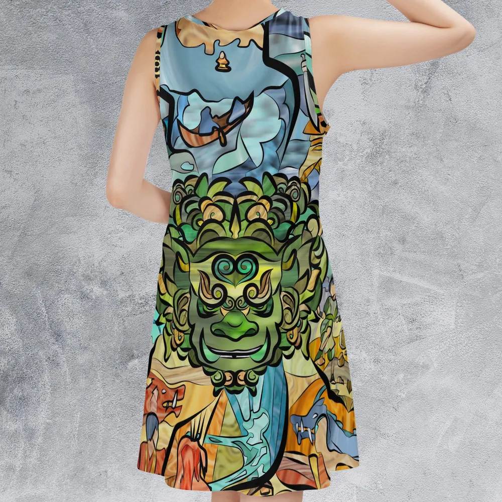 Avatar Stained Glass Sleeveless Dress - 3