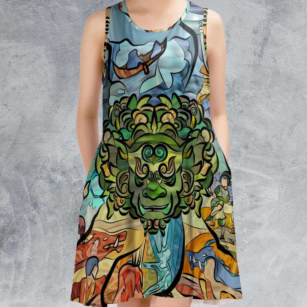 Avatar Stained Glass Sleeveless Dress - 2