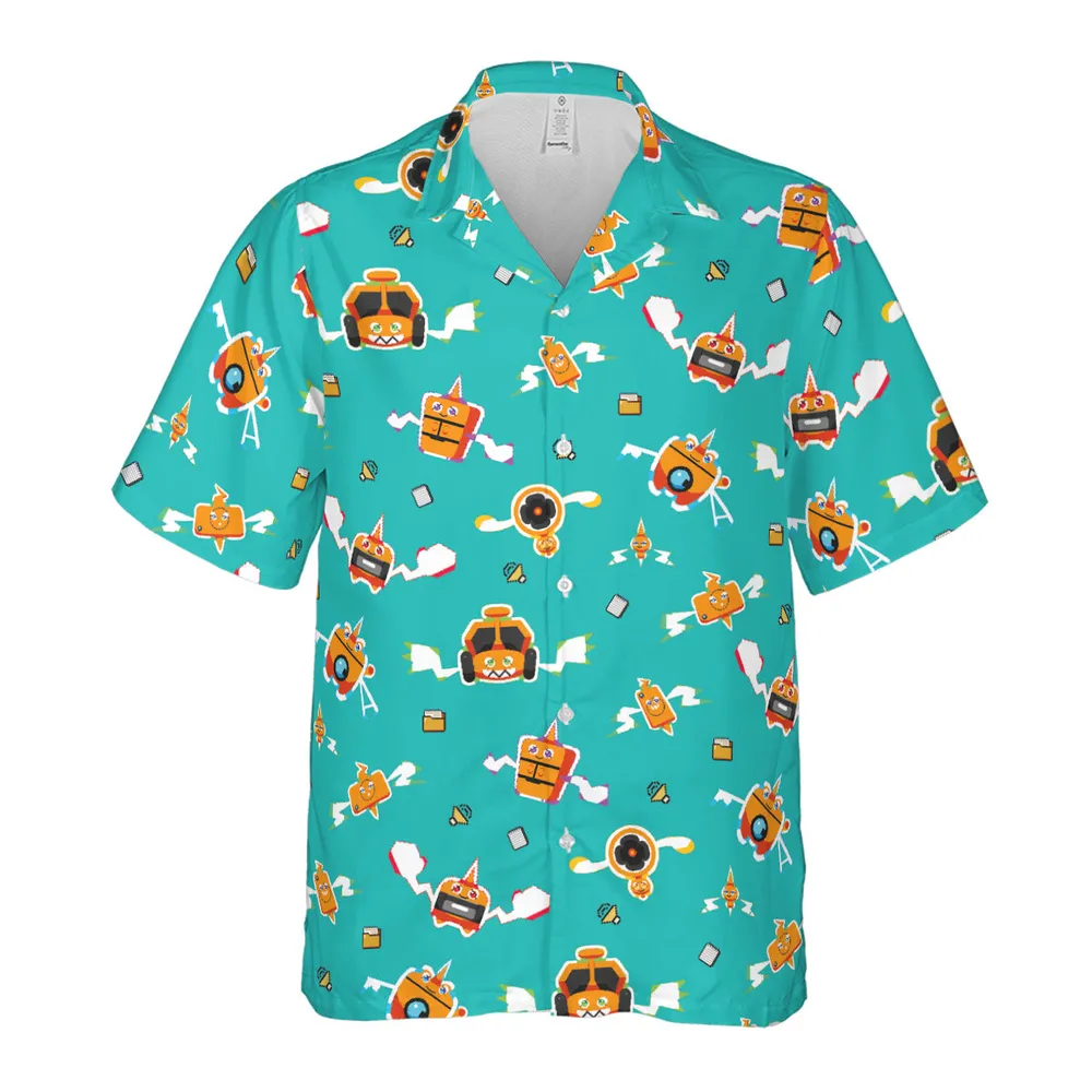 Pixel Rotom Electric Pokemon Hawaiian Shirt - 2