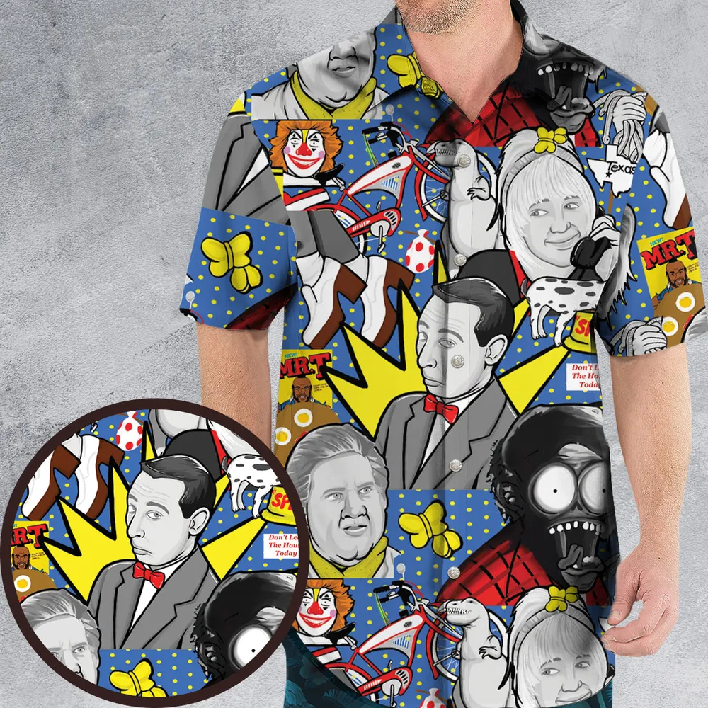Don't Leave The House Today Pee Wee's Big Adventure Hawaiian Shirt - 1
