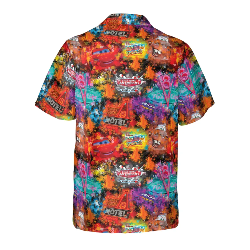 Neon Radiator Spring Cars Hawaiian Shirt - 3