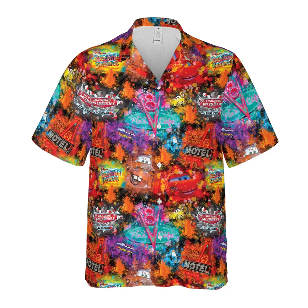 Neon Radiator Spring Cars Hawaiian Shirt - 2