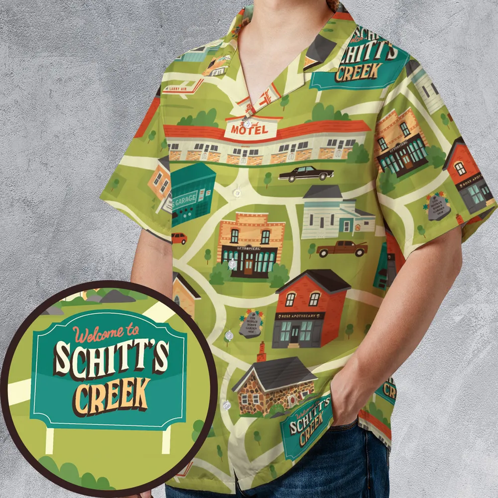 Schitt's Creek Town Map Hawaiian Shirt - 1