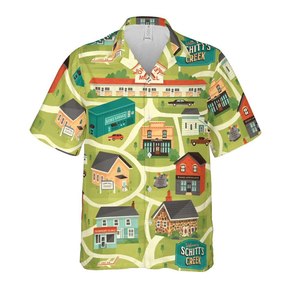 Schitt's Creek Town Map Hawaiian Shirt - 2