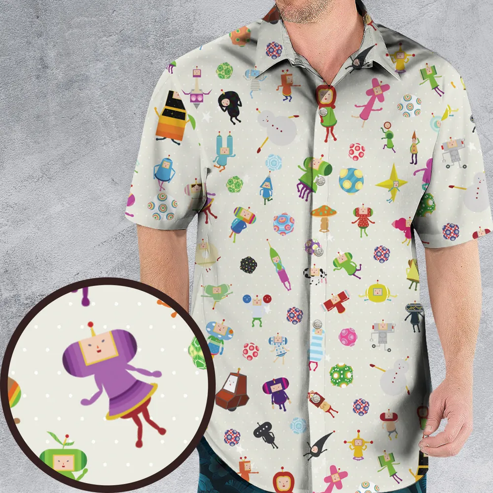 Cute Characters Katamari Hawaiian Shirt - 1