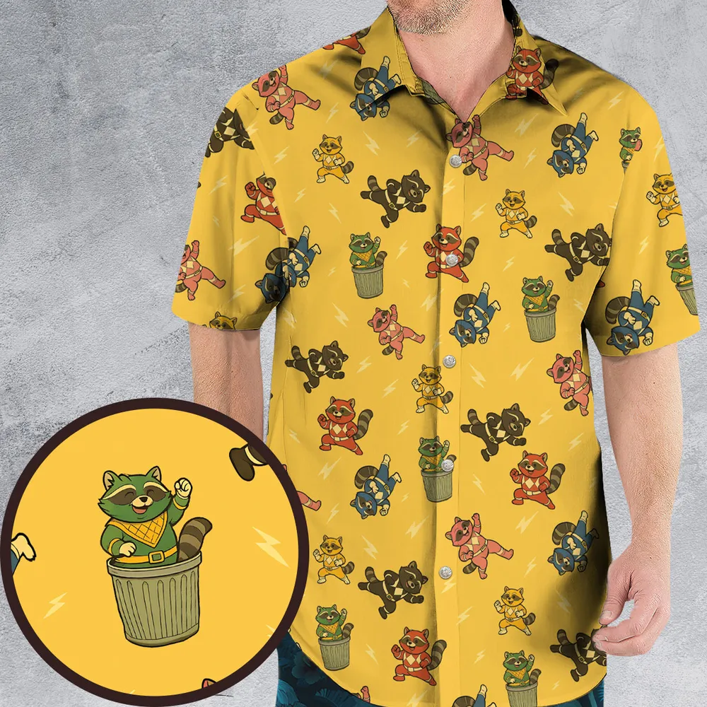 Morphin Time Trash Panda Hawaiian Shirt - 1