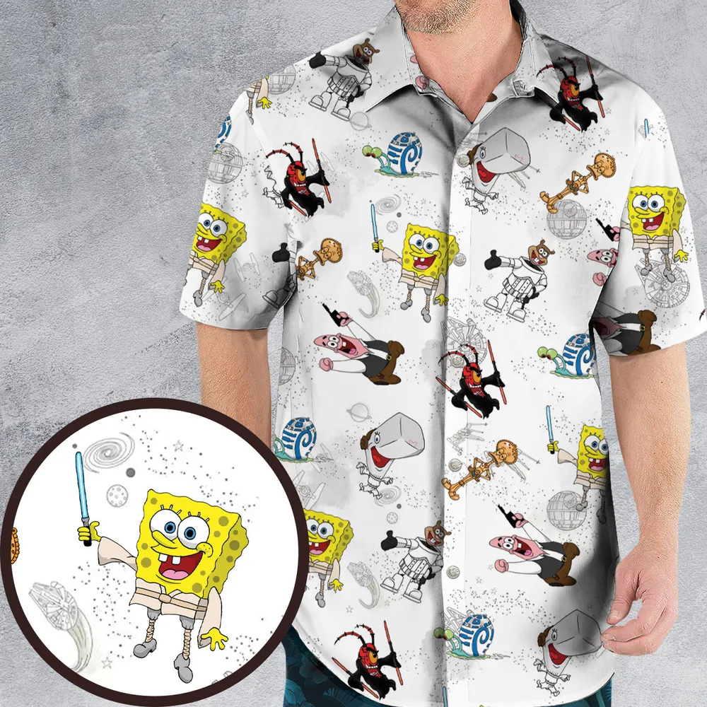 Sponge Jedi Hawaiian Shirt - 1