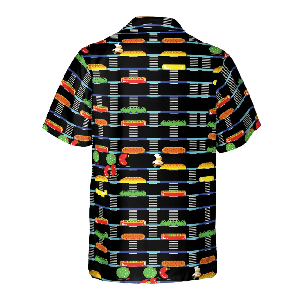 BurgerTime Arcade Game Hawaiian Shirt - 3