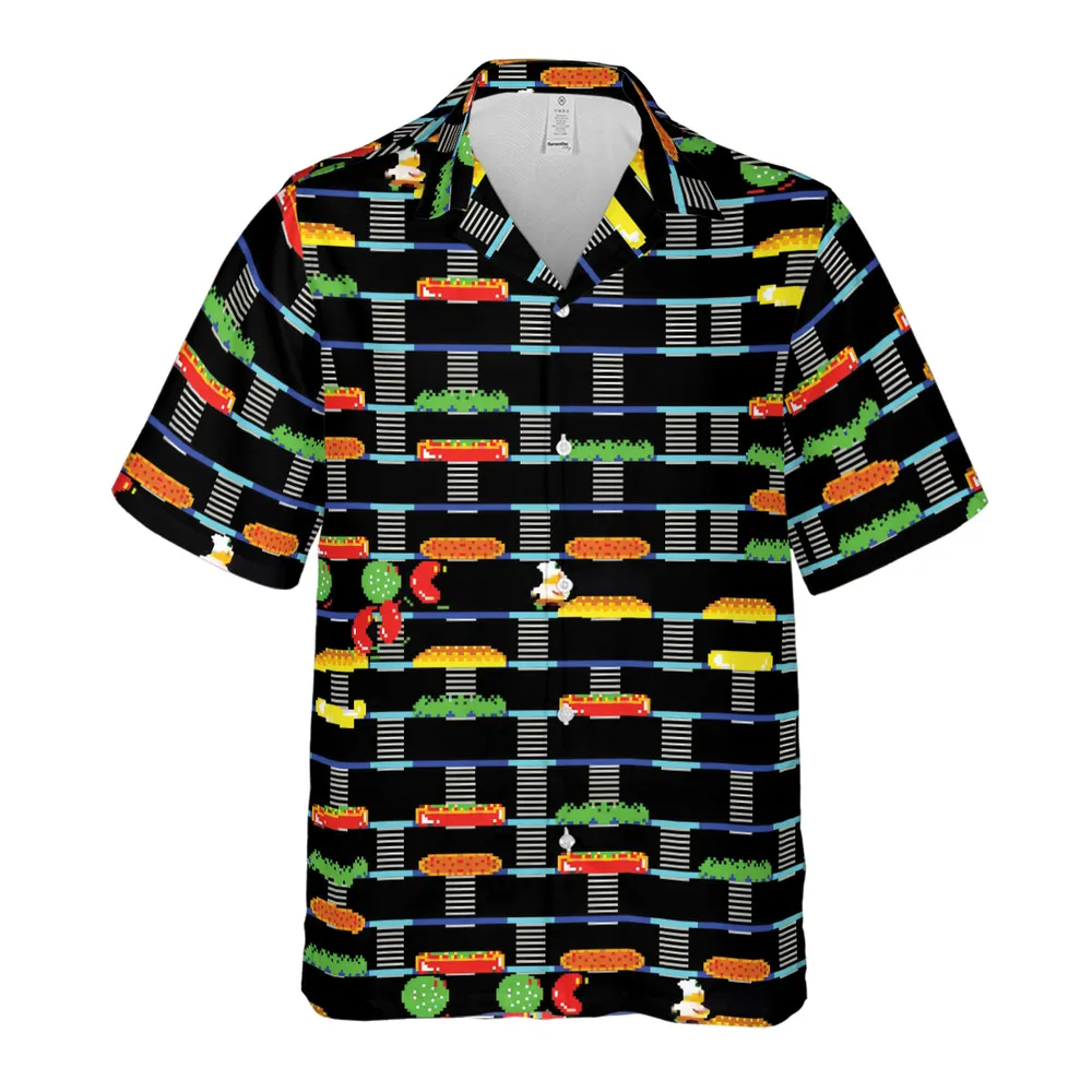 BurgerTime Arcade Game Hawaiian Shirt - 2