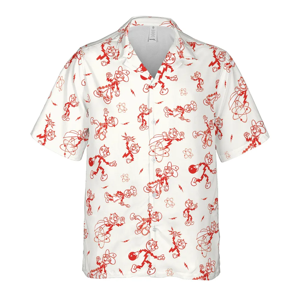 Vintage Style Nostalgic Reddy Kilowatt Hawaiian Shirt - 2