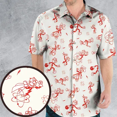Vintage Style Nostalgic Reddy Kilowatt Hawaiian Shirt