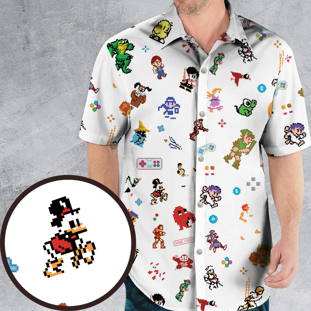 Iconic Video Game Characters Hawaiian Shirt - 1