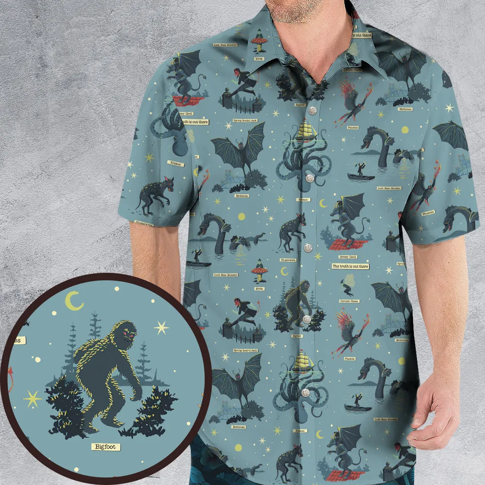 Paranormal Creatures Hawaiian Shirt - 1