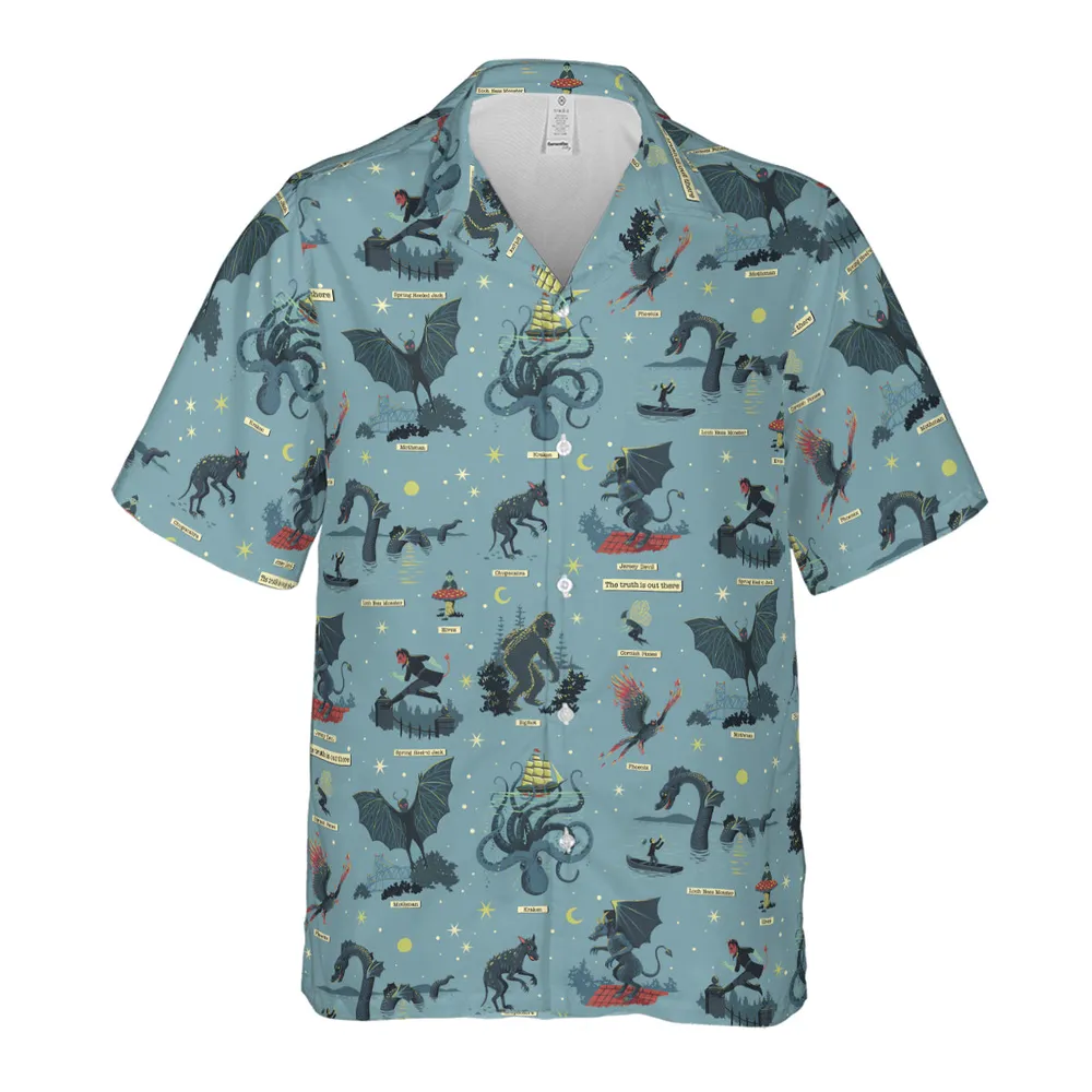 Paranormal Creatures Hawaiian Shirt - 3