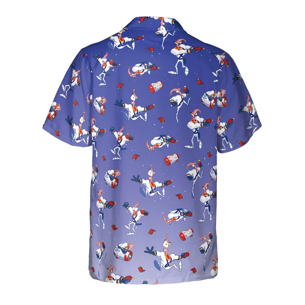 Ungroovy Earthworm Jim Hawaiian Shirt - 3