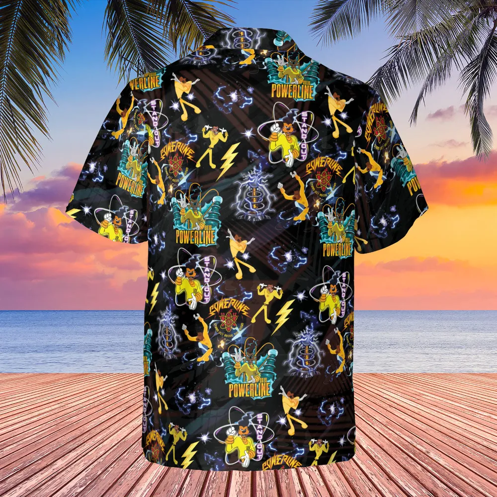Powerline Concert A Goofy Movie Pocket Hawaiian Shirt - 3