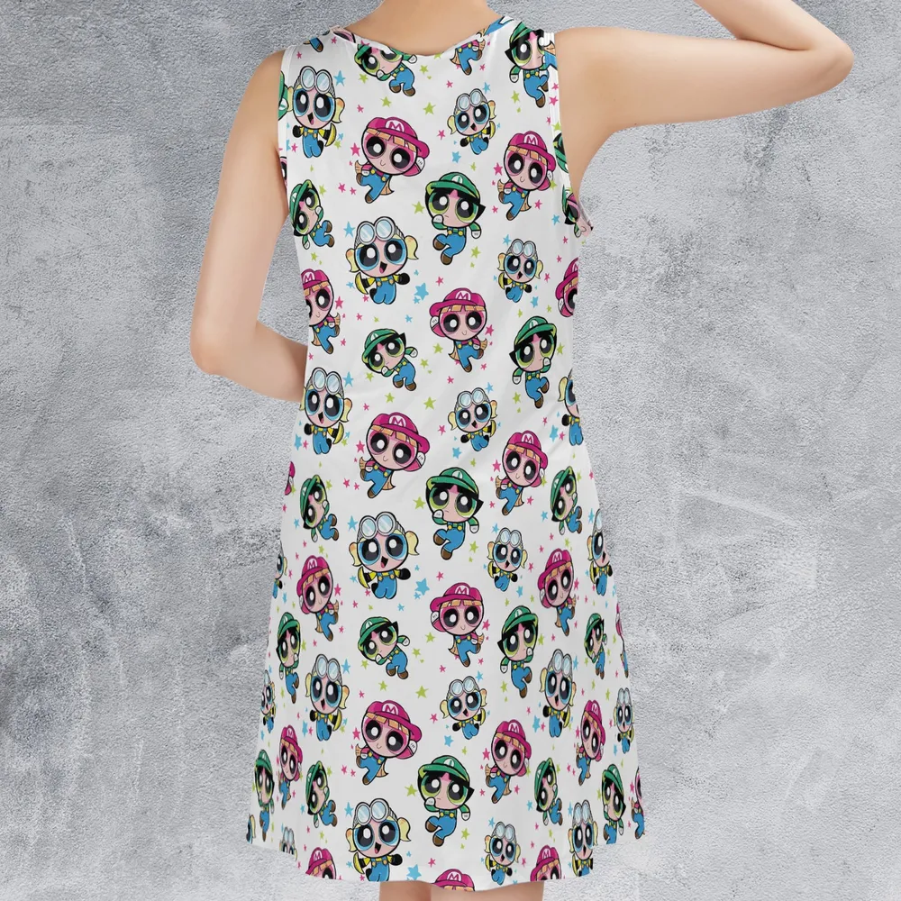 Powerpuff Bros Sleeveless Dress - 3
