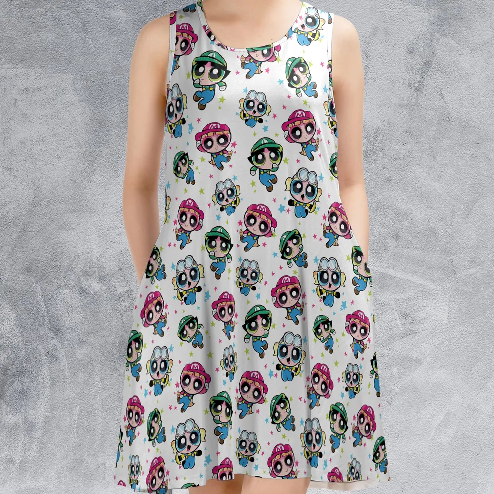 Powerpuff Bros Sleeveless Dress - 2