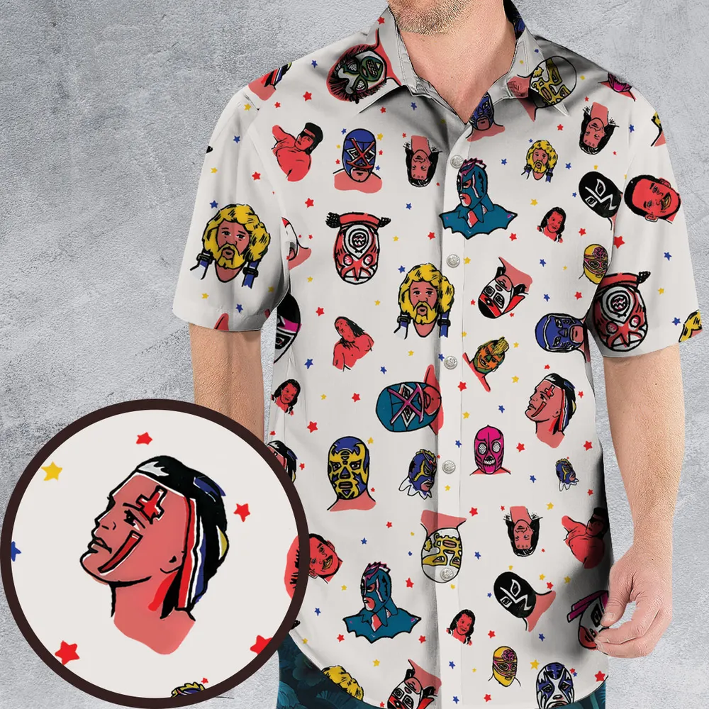 Lucha Libre Wrestling Hawaiian Shirt - 1