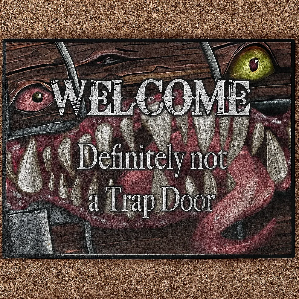 Welcome Not A Trap Door Doormat - 1