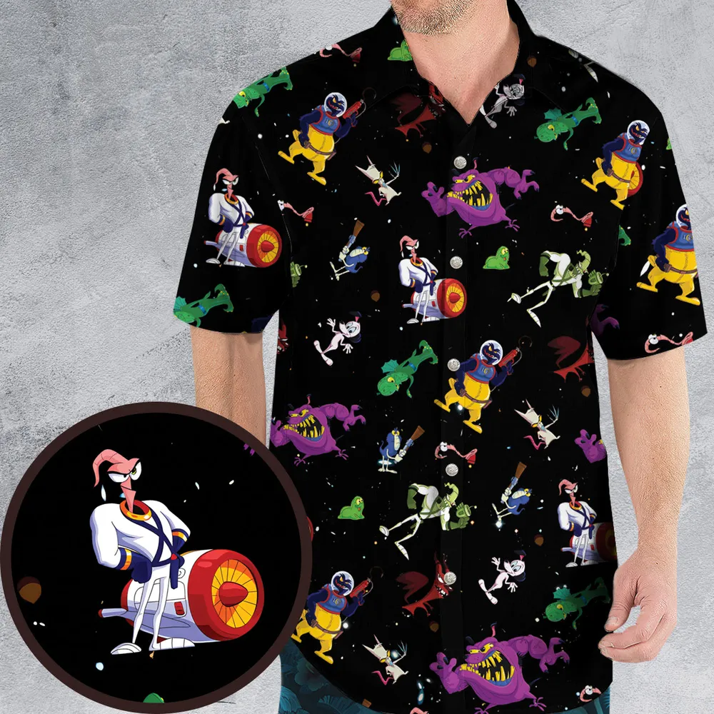 Earthworm Jim And Od Characters Hawaiian Shirt - 1