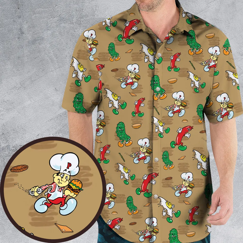 BurgerTime Arcade Hawaiian Shirt - 1