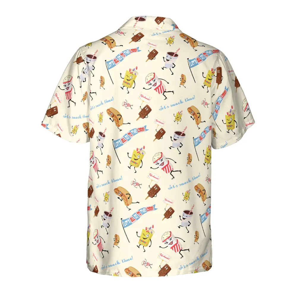 Let's All Go To The Lobby Retro Cartoon Hawaiian Shirt - 3