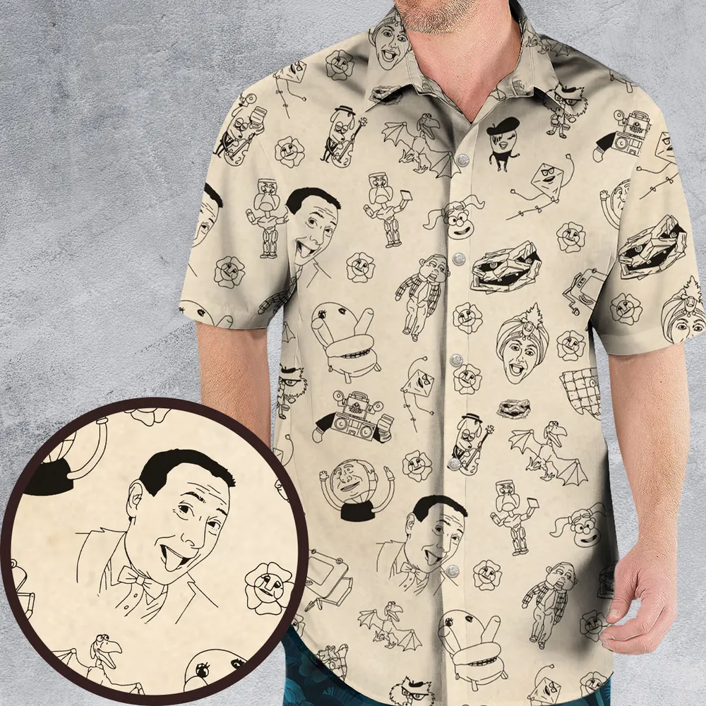 Pee-Wee's Playhouse Characters Hawaiian Shirt - 1