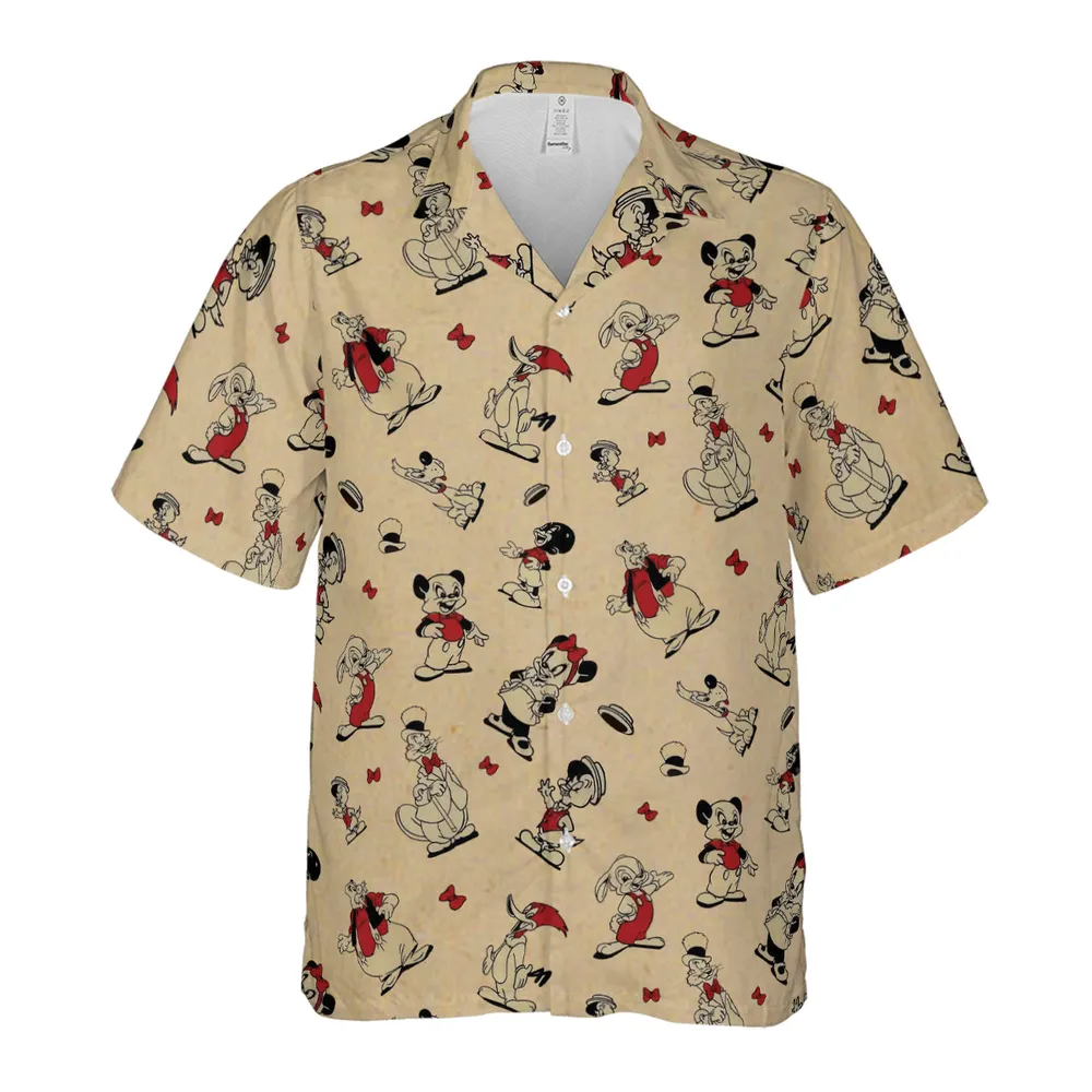 Walter Lantz's Famous Movie Characters Hawaiian Shirt - 2
