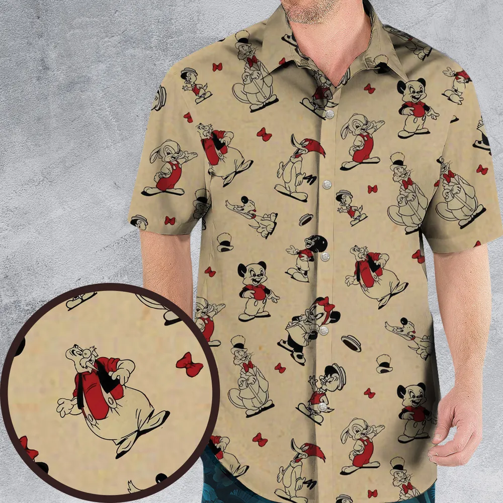 Walter Lantz's Famous Movie Characters Hawaiian Shirt - 1