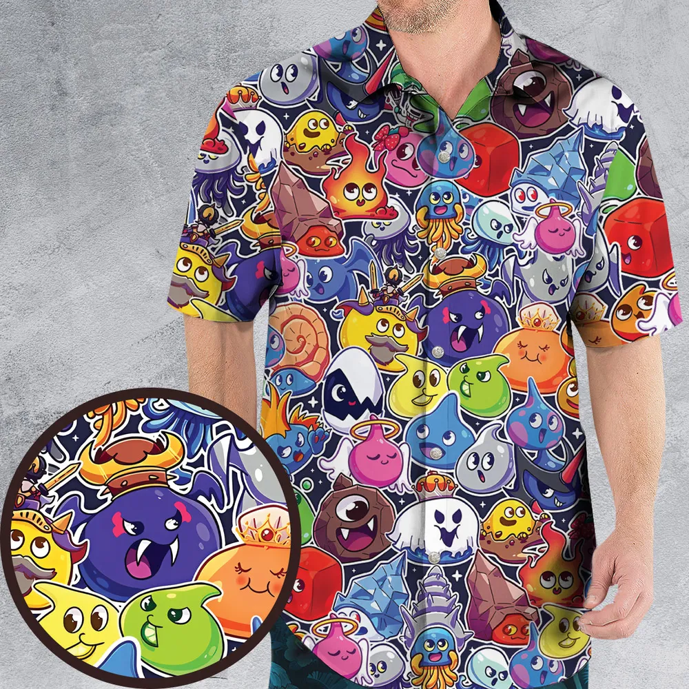 Slimes Dragon Quest Hawaiian Shirt - 1