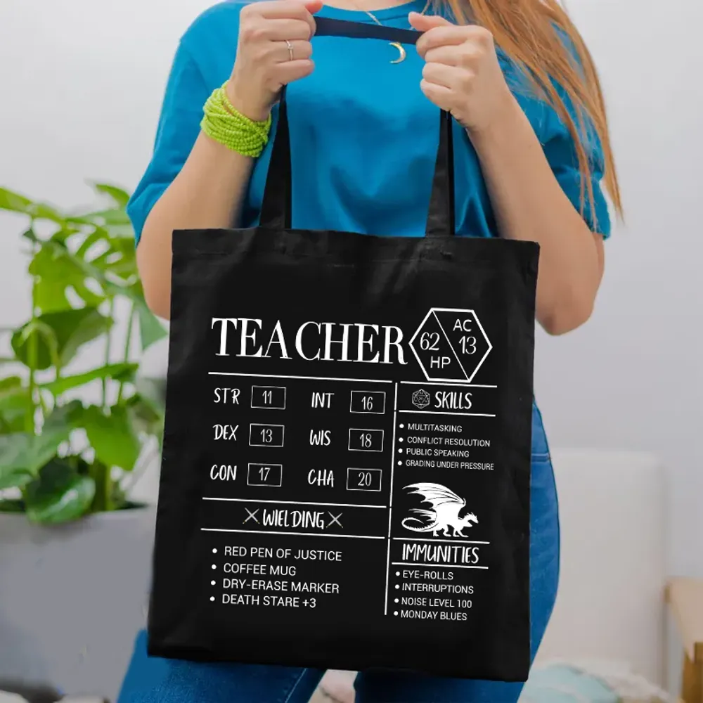 Teacher New Lined Tote Bag - 1