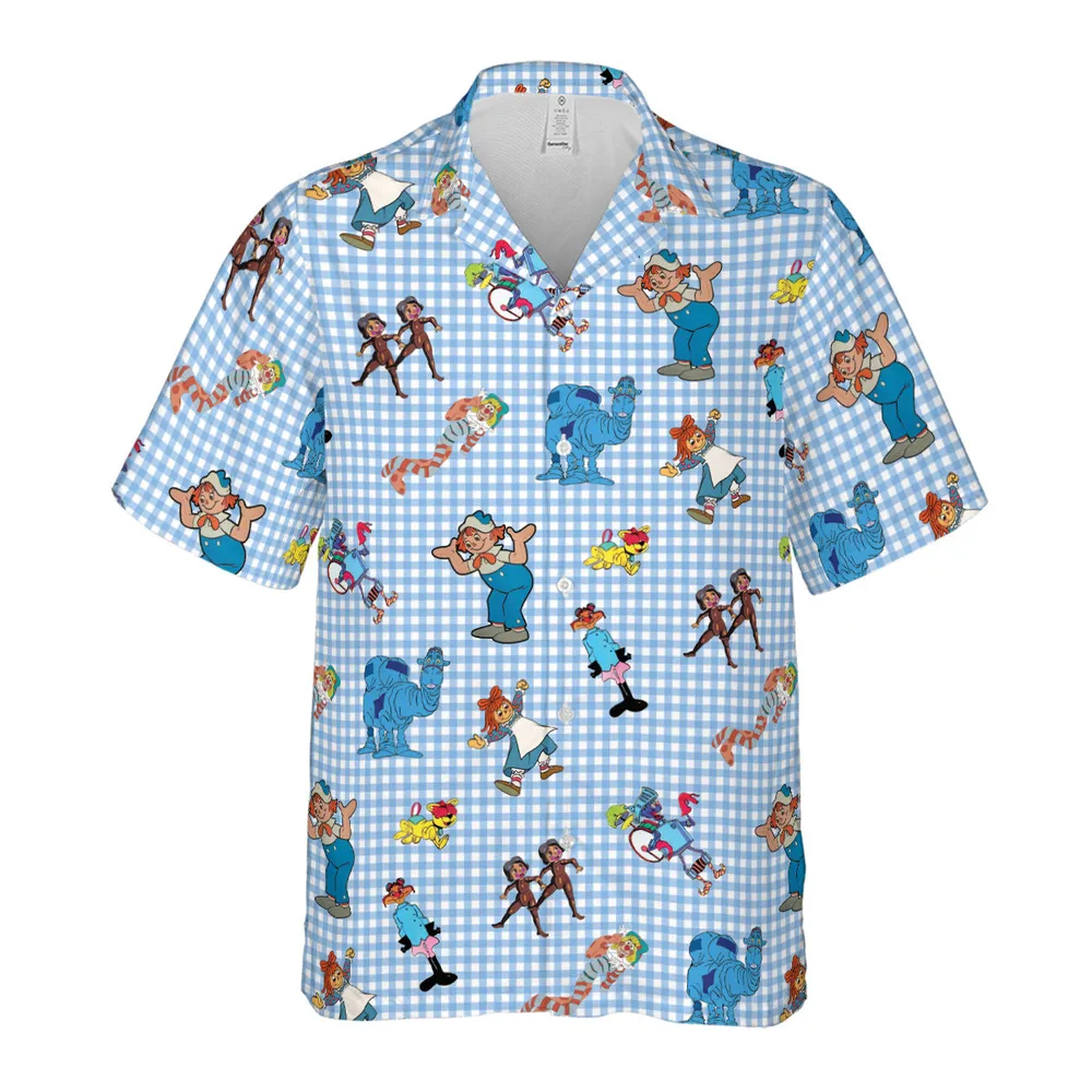 Wholesome Memories Stitched Raggedy Ann & Andy Hawaiian Shirt - 2