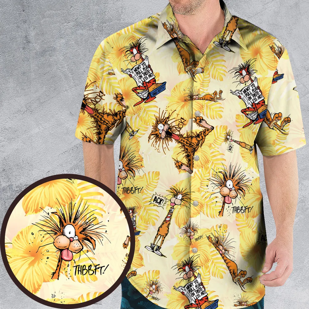 Bill The Cat Bloom County Hawaiian Shirt - 1