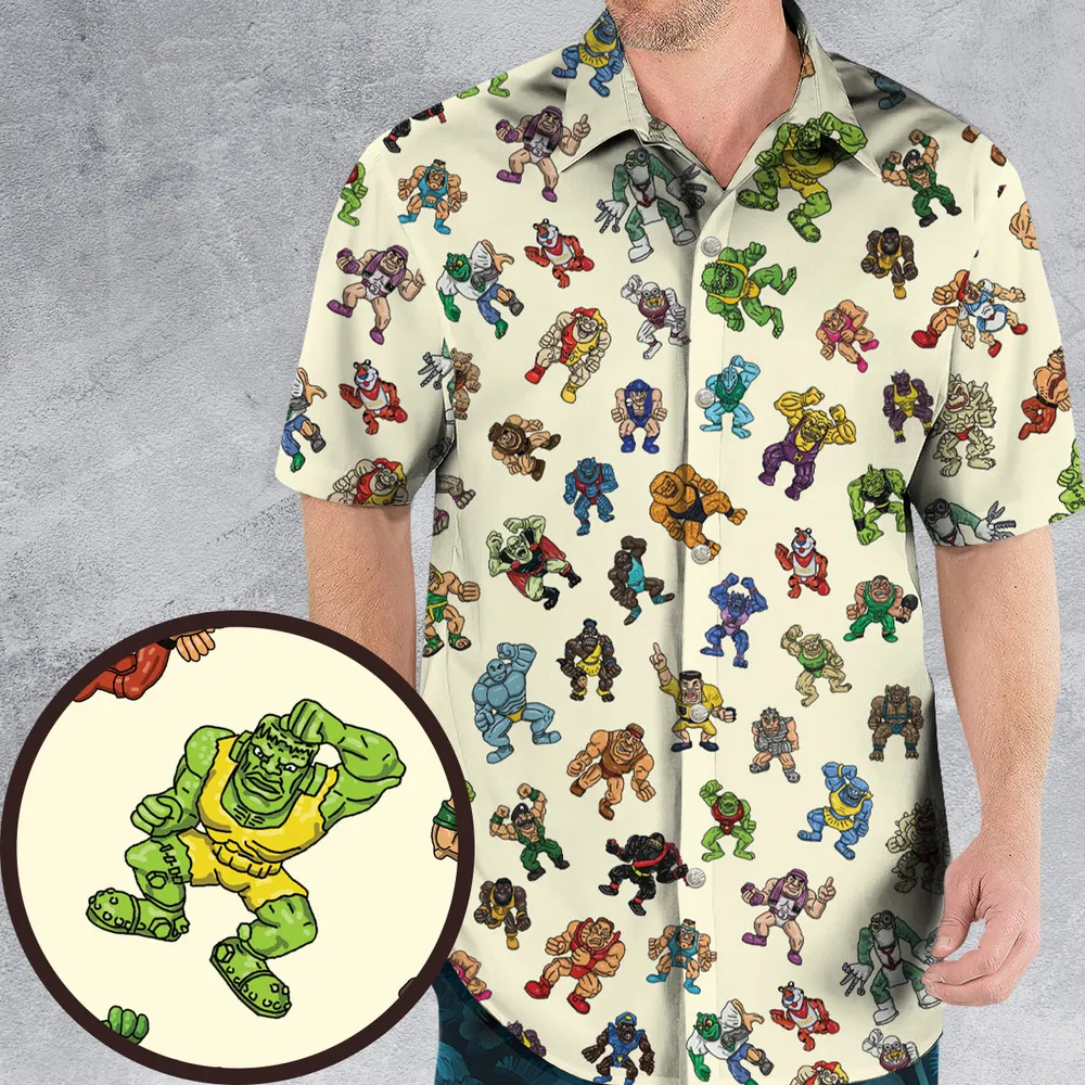 Monster Wrestler In My Pocket Hawaiian Shirt - 1