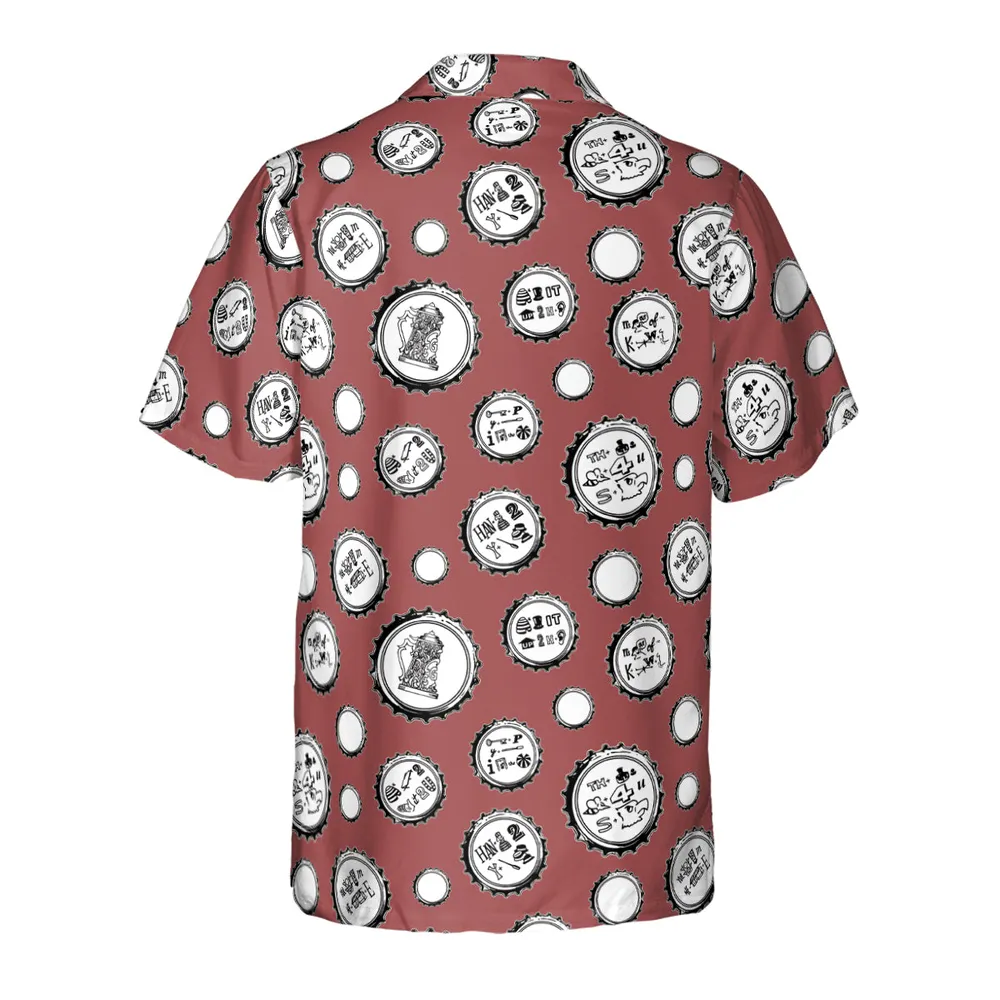Recall Memories Beer Cap Puzzles Hawaiian Shirt - 3