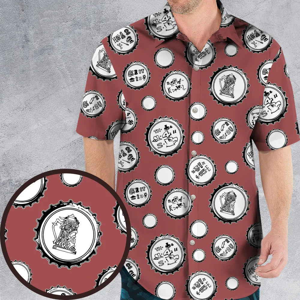 Recall Memories Beer Cap Puzzles Hawaiian Shirt - 1
