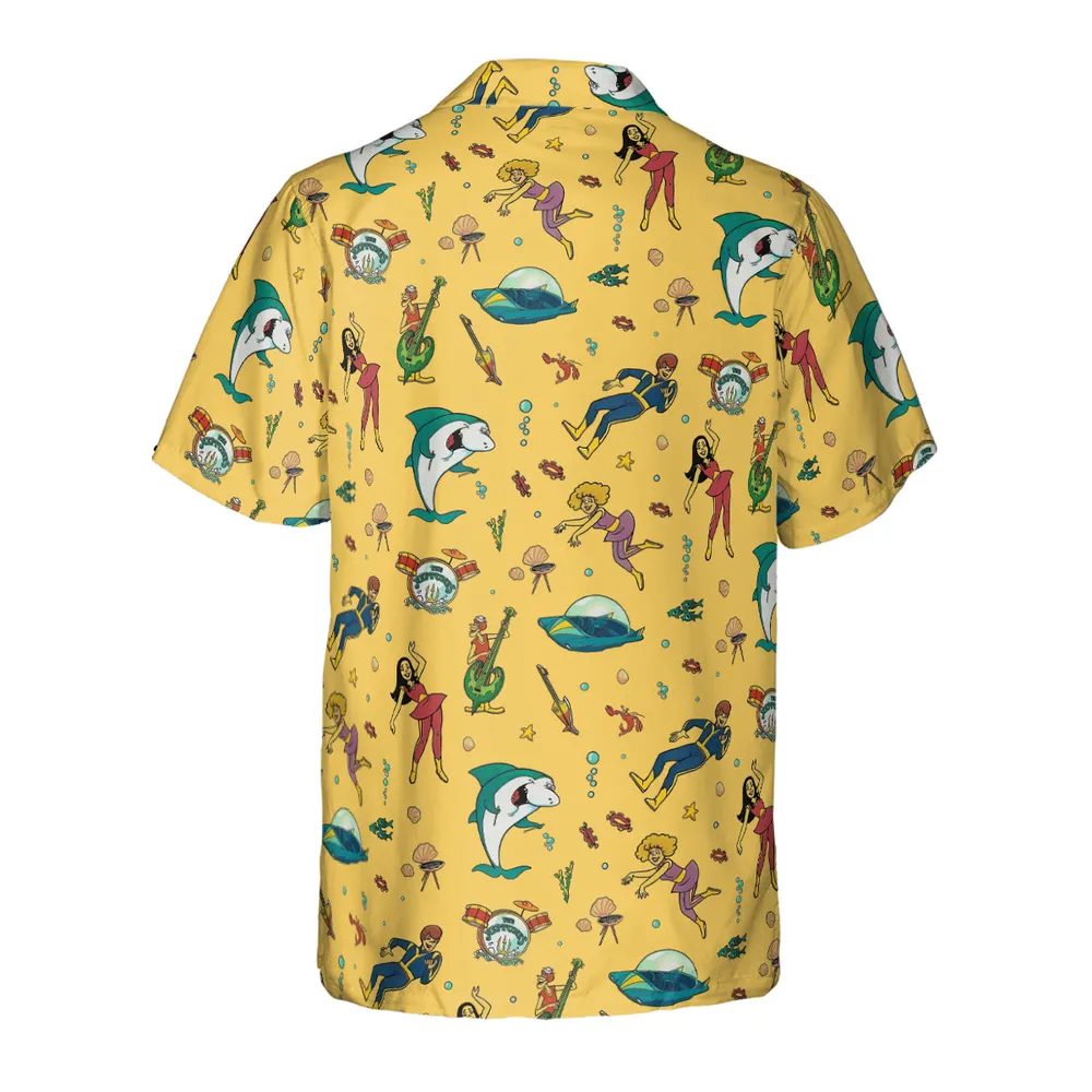Undersea Style Jabberjaw Hawaiian Shirt - 3